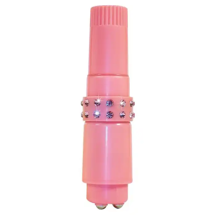 Розовая виброракета DIAMOND POCKET ROCKET - 10 см - Basics