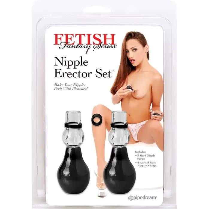 Чёрные стимуляторы для сосков Nipple Erector Set - Fetish Fantasy Series. Фотография 2.