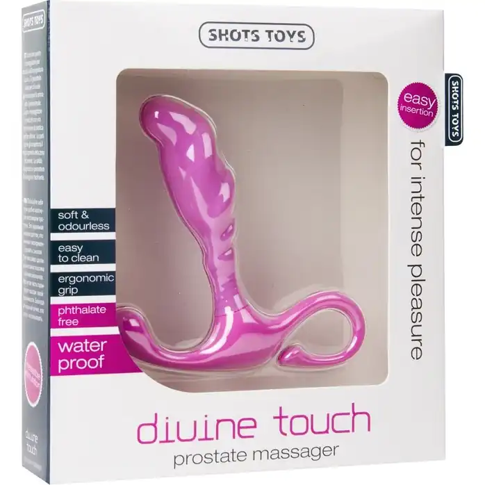 Розовый стимулятор простаты DivineTouch - 10,5 см - Shots Toys. Фотография 2.