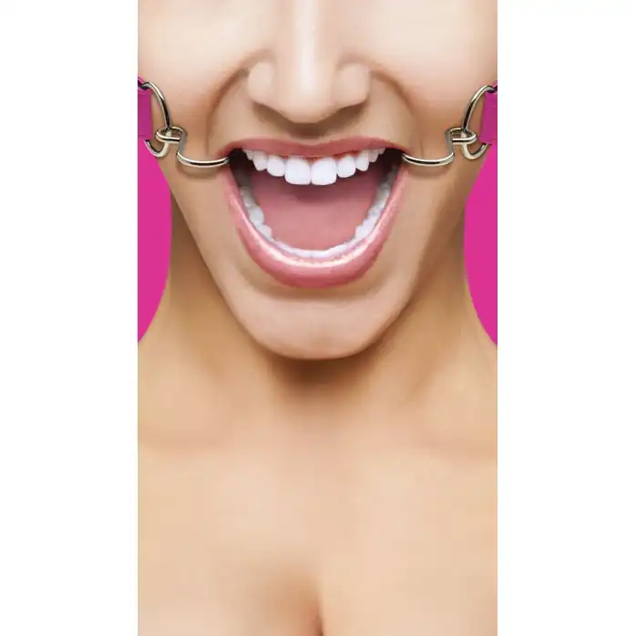 Розовый расширяющий кляп Hook Gag - Ouch!