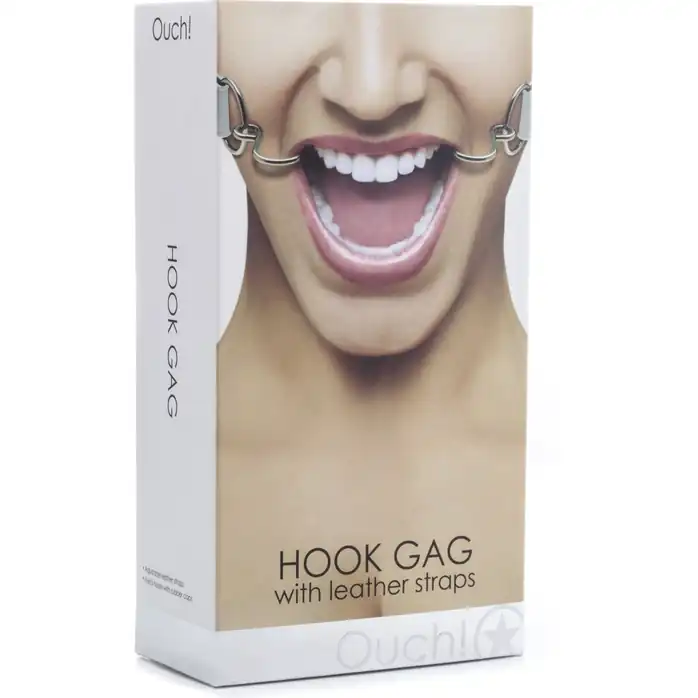 Белый расширяющий кляп Hook Gag - Ouch!. Фотография 2.