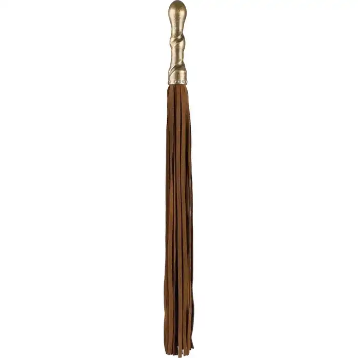 Коричневая плетка Luxury Whip Copper с покрытой медью рукоятью - Ouch!