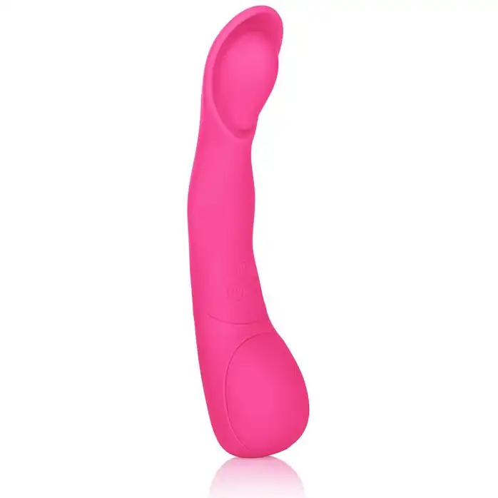 Розовый вибромассажер Impress Scoop - 12 см - Impress. Фотография 2.
