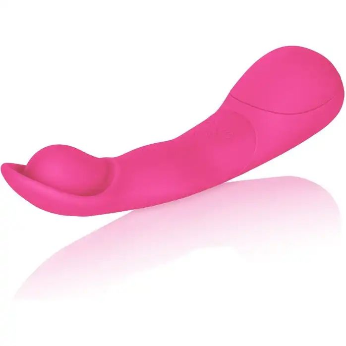 Розовый вибромассажер Impress Scoop - 12 см - Impress. Фотография 4.
