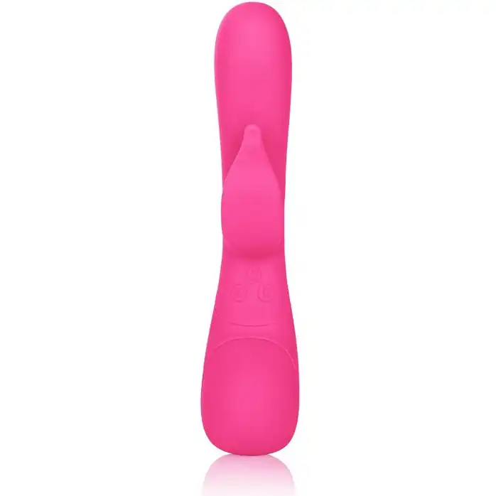 Розовый вибромассажер Impress Dove со стимуляцией клитора - 18 см - Impress. Фотография 3.