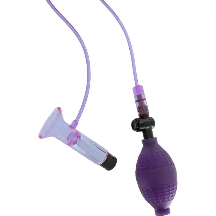 Фиолетовый клиторальный стимулятор с вибрацией PUSSYPUMP - Basics