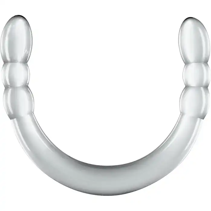 Прозрачный двухголовый фаллоимитатор Double Digger Dong - 45 см - Basics