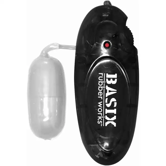 Прозрачное виброяичко с пультом управления Jelly Egg - Basix Rubber Works. Фотография 2.