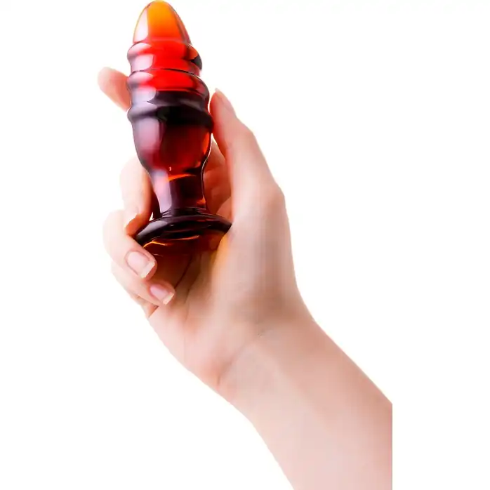 Стеклянная пробочка со спиралевидным рельефом - 12,5 см - Sexus Glass. Фотография 2.