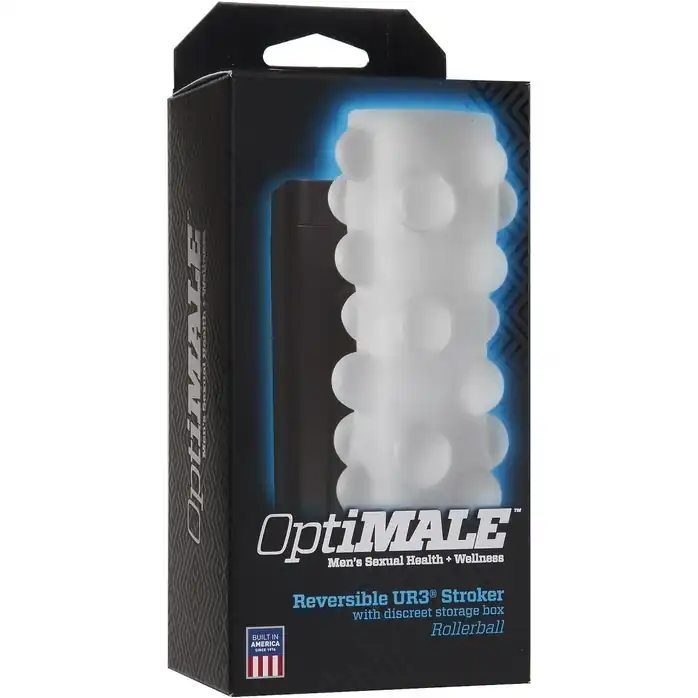Прозрачный мастурбатор Reversible ULTRASKYN Stroker Rollerball - OptiMALE. Фотография 2.