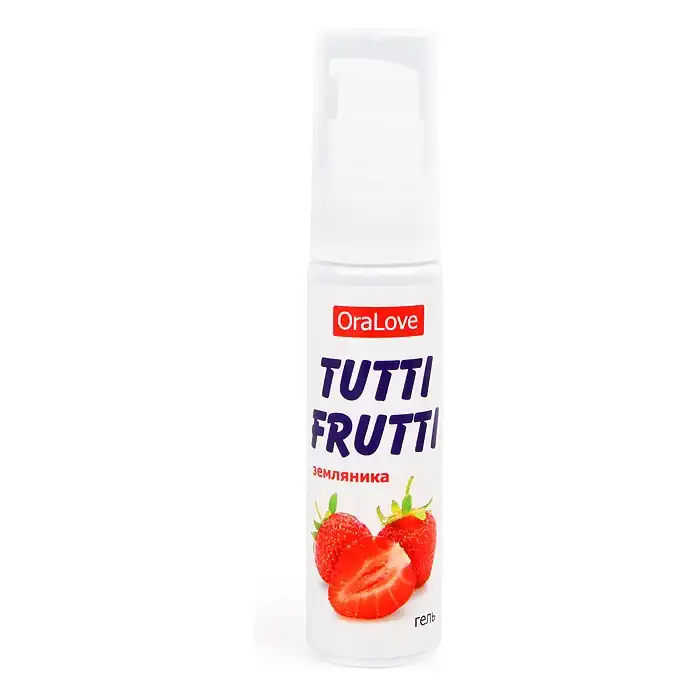 Гель-смазка Tutti-Frutti с земляничным вкусом - 30 гр - Серия OraLove. Фотография 2.