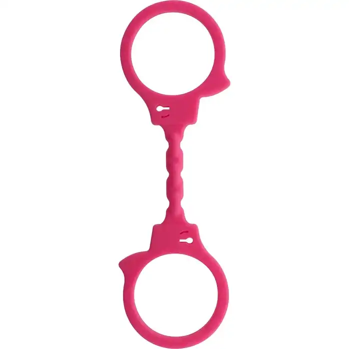 Розовые эластичные наручники STRETCHY FUN CUFFS - Basics