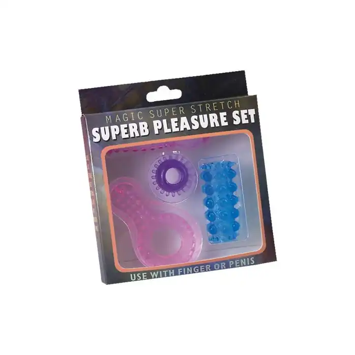 Набор из 4 разноцветных желейных насадок Super Pleasure Set