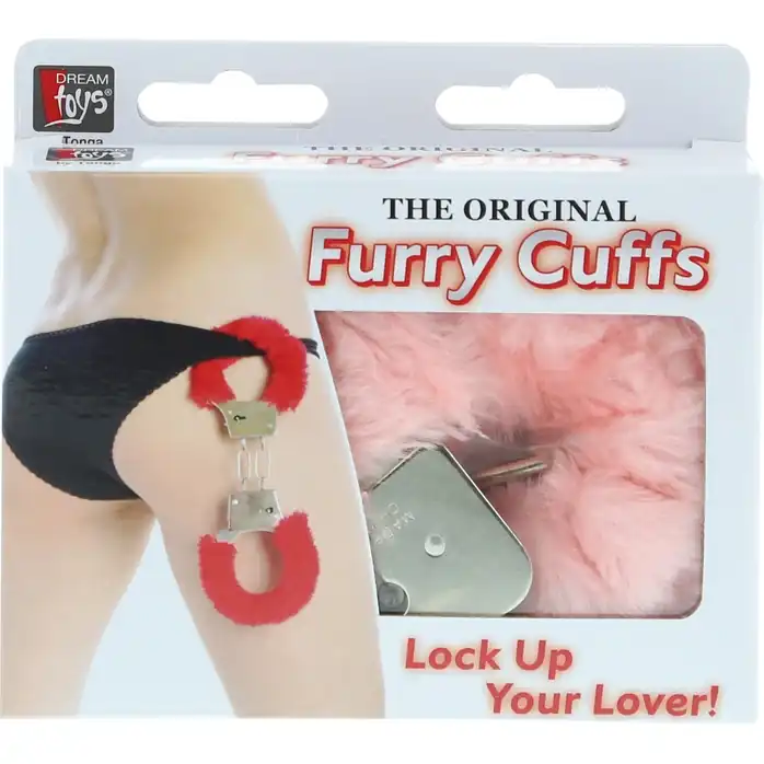 Металлические наручники с розовой меховой опушкой Metal Handcuffs With Plush. Фотография 2.
