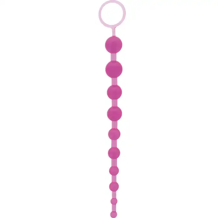 Фиолетовая анальная цепочка ORIENTAL JELLY BUTT BEADS 10.5 PURPLE - 26,7 см