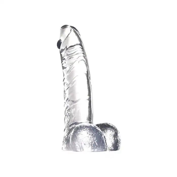Прозрачный фаллоимитатор из желейного материала JELLY JOY CARBONATE CLEAR - 15,2 см - Jelly Joy