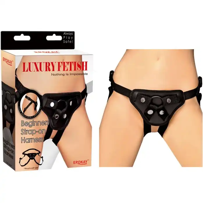 Чёрные трусики для страпона Beginers Strap On Harness
