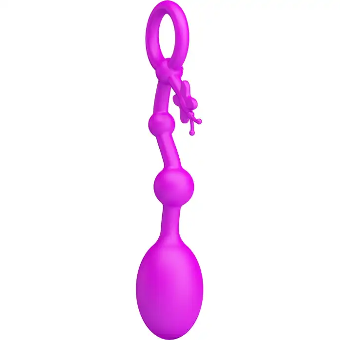 Лиловые анальные бусы Balls - 15 см - Pretty Love. Фотография 2.
