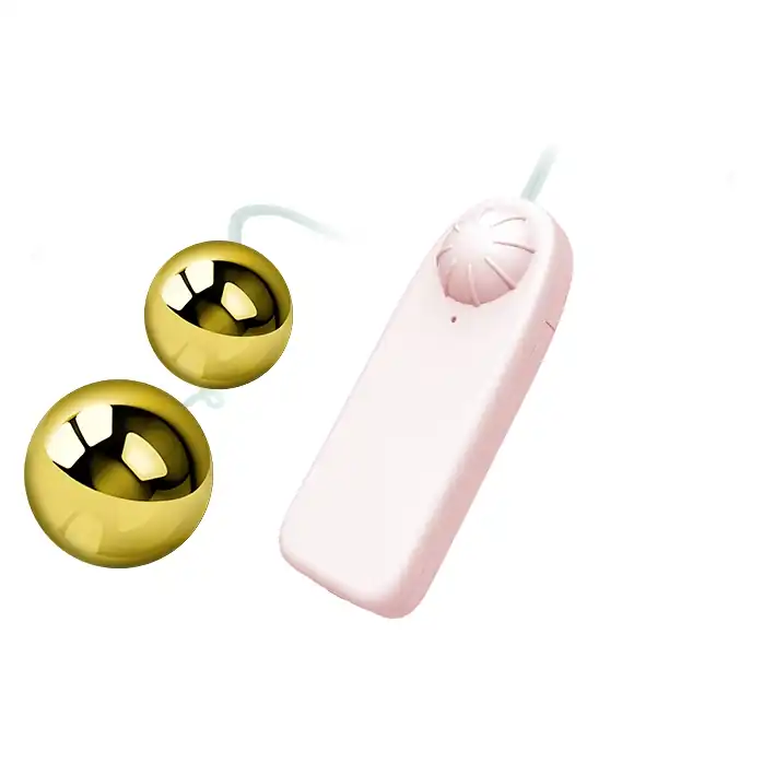 Золотистые шарики с вибрацией Goden Balls. Фотография 3.