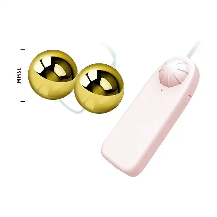 Золотистые шарики с вибрацией Goden Balls. Фотография 4.