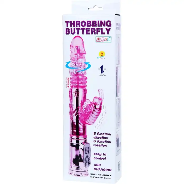 Вибратор-бабочка Throbbing Butterfly - 29,5 см. Фотография 2.