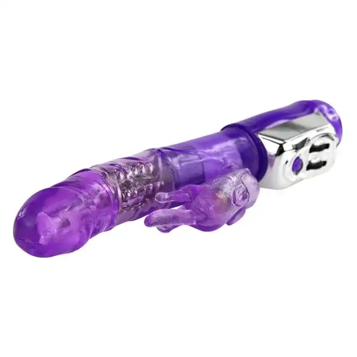 Фиолетовый вибратор Super Sex Rabbit - 21,5 см. Фотография 3.