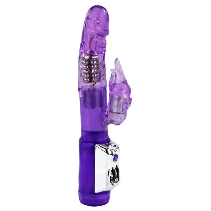 Фиолетовый вибратор Super Sex Rabbit - 21,5 см