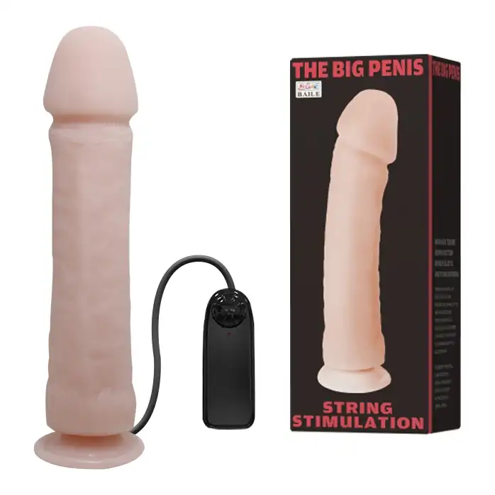 Телесный вибратор с присоской The Big Penis - 26 см. Фотография 9.