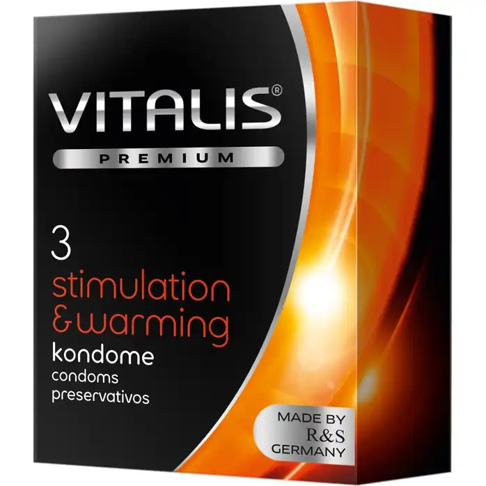 Презервативы VITALIS PREMIUM stimulation warming с согревающим эффектом - 3 шт