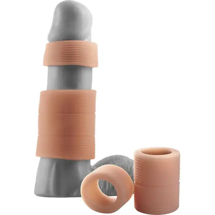 Комплект телесных насадок Girth Gainer System - Fantasy X-tensions. Фотография 2.