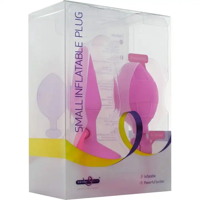 Розовый анальный расширитель SMALL INFLATABLE PLUG - 10 см - Premium Range. Фотография 2.