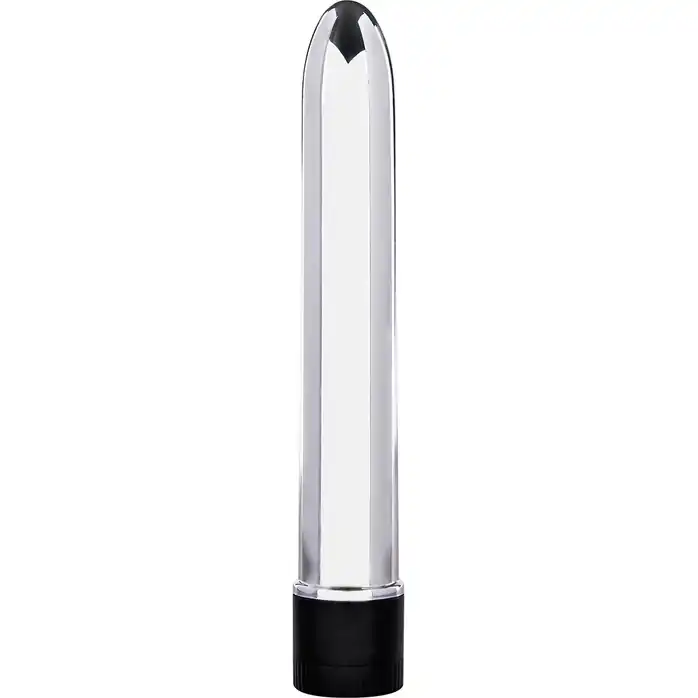 Серебристый вибратор RETRO ULTRA SLIMLINE - 17 см - Classics