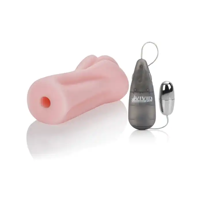Розовый мастурбатор-вагина VIVID RAW COCK TEASE - Vivid Raw. Фотография 6.