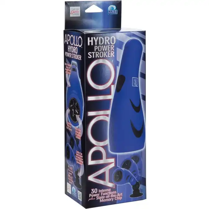 Синий мастурбатор с вибрацией APOLLO HYDRO POWER STROKER - Apollo. Фотография 2.
