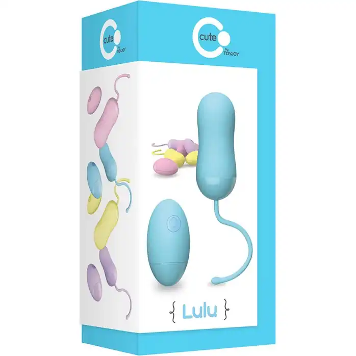 Голубое виброяйцо LULU WIRELESS REMOTE EGG с пультом ДУ - Cute. Фотография 2.