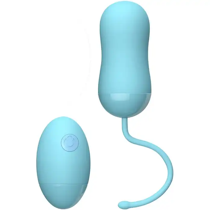 Голубое виброяйцо LULU WIRELESS REMOTE EGG с пультом ДУ - Cute