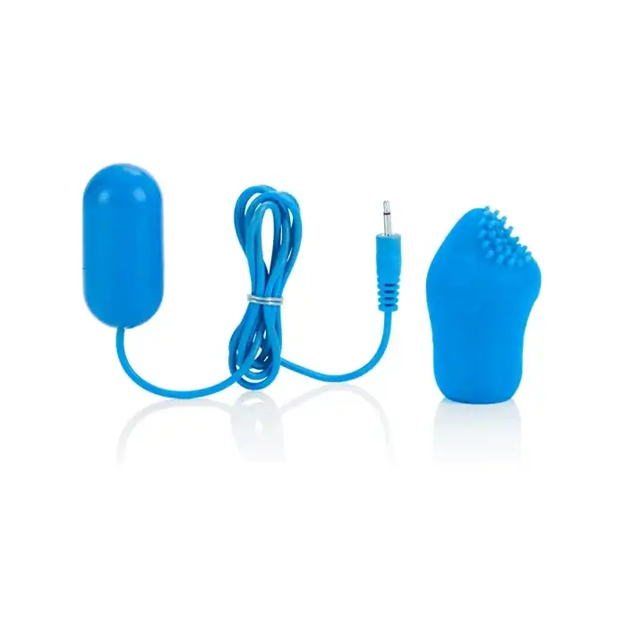 Синее виброяйцо POSH 10 FUNCTION PLEASURE PACK со съемной насадкой - Posh. Фотография 4.