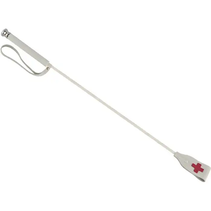 Белый стек с деревянной рукоятью - 70 см - BDSM accessories