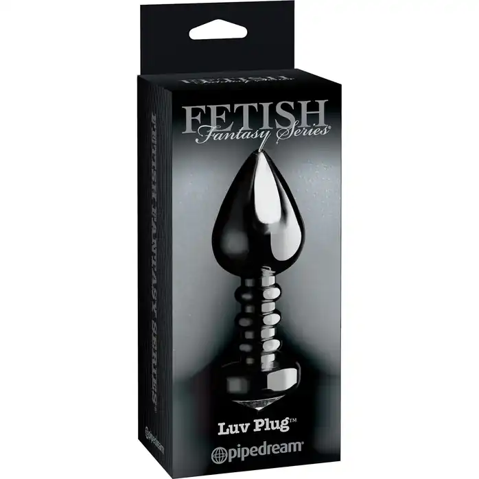 Алюминиевая черная анальная пробка Luv Plug - 10,1 см - Fetish Fantasy Limited Edition. Фотография 2.