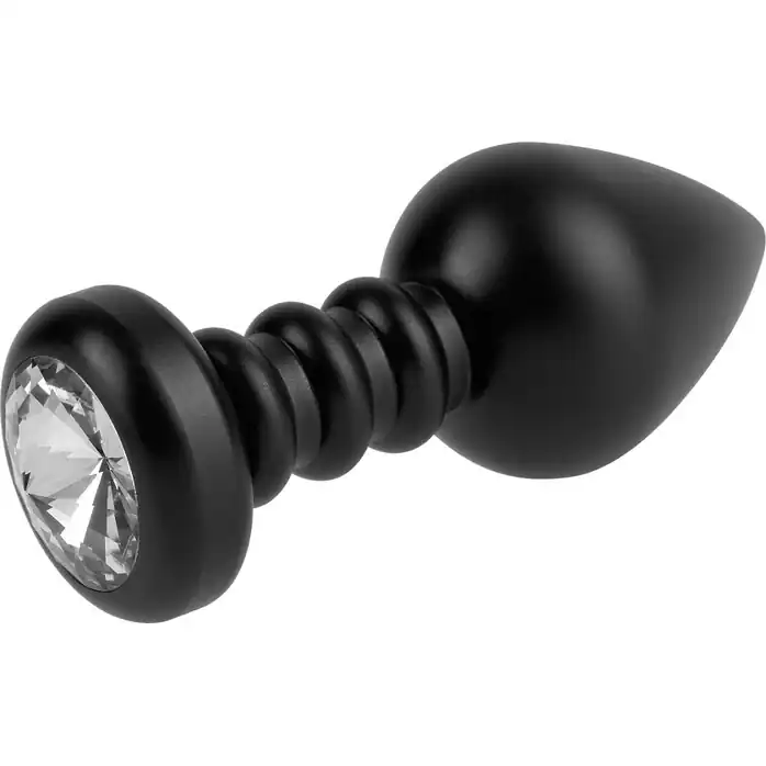 Алюминиевая черная анальная пробка Luv Plug - 10,1 см - Fetish Fantasy Limited Edition. Фотография 3.