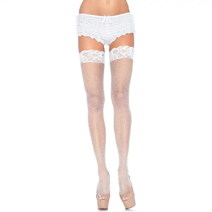 Сетчатые чулочки с кружевом Fishnet Stockings. Фотография 2.