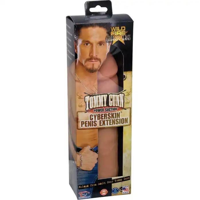Реалистичная насадка-удлинитель Wildfire Celebrity Series Tommy Gunn Power Suction CyberSkin Penis Extension - 22 см - Wildfire Celebrity Series