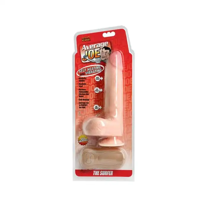 Фаллоимитатор на присоске с вибрацией и подогревом The Surfer Brody Vibrating/Heating - 15 см - Average Joe