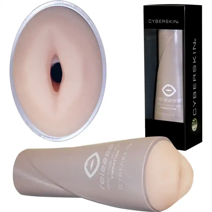 Мастурбатор-ротик в тубусе Cyberskin Deep Throat с вибрацией - CyberSkin