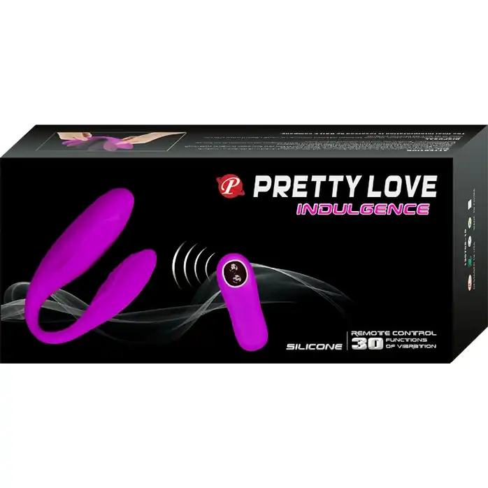 Вибромассажер для пар Indulgence с дистанционным управлением - Pretty Love. Фотография 9.