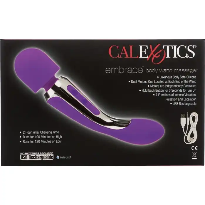 Фиолетовый вибромассажер Body Wand Massager - 22,25 см - Embrace. Фотография 8.