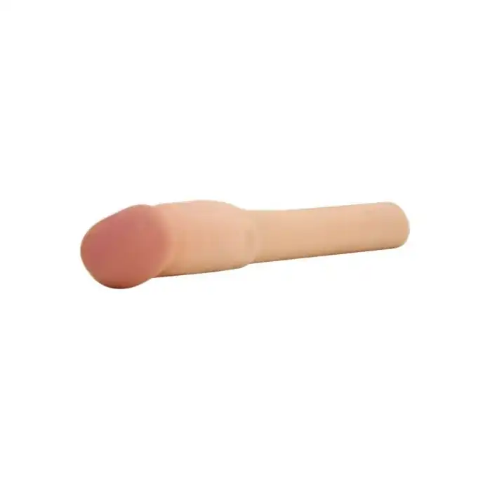 Насадка-удлинитель с вибрацией CyberSkin 4 inch Xtra Thick Vibrating Transformer Penis Extension Light - 21,6 см - CyberSkin