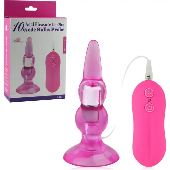 Розовый анальный вибростимулятор Anal Pleasure Butt Plug