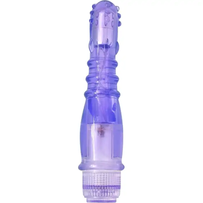 Фиолетовый вибростимулятор Crystal Vibrator-dewdrops
