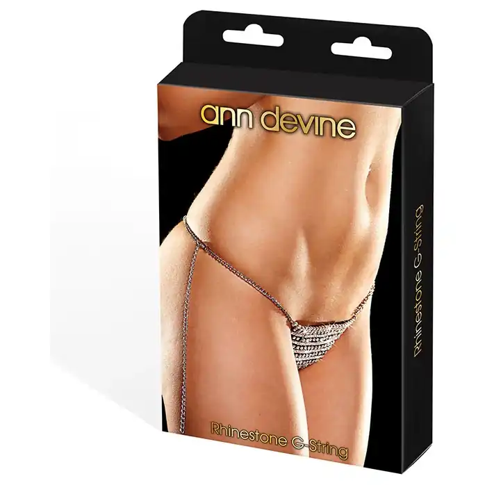 Трусики-стринги из кристаллов Rhinestone G-String. Фотография 3.